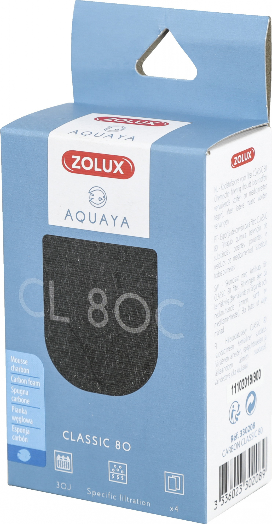 Esponja carbón para filtro Classic Aquaya