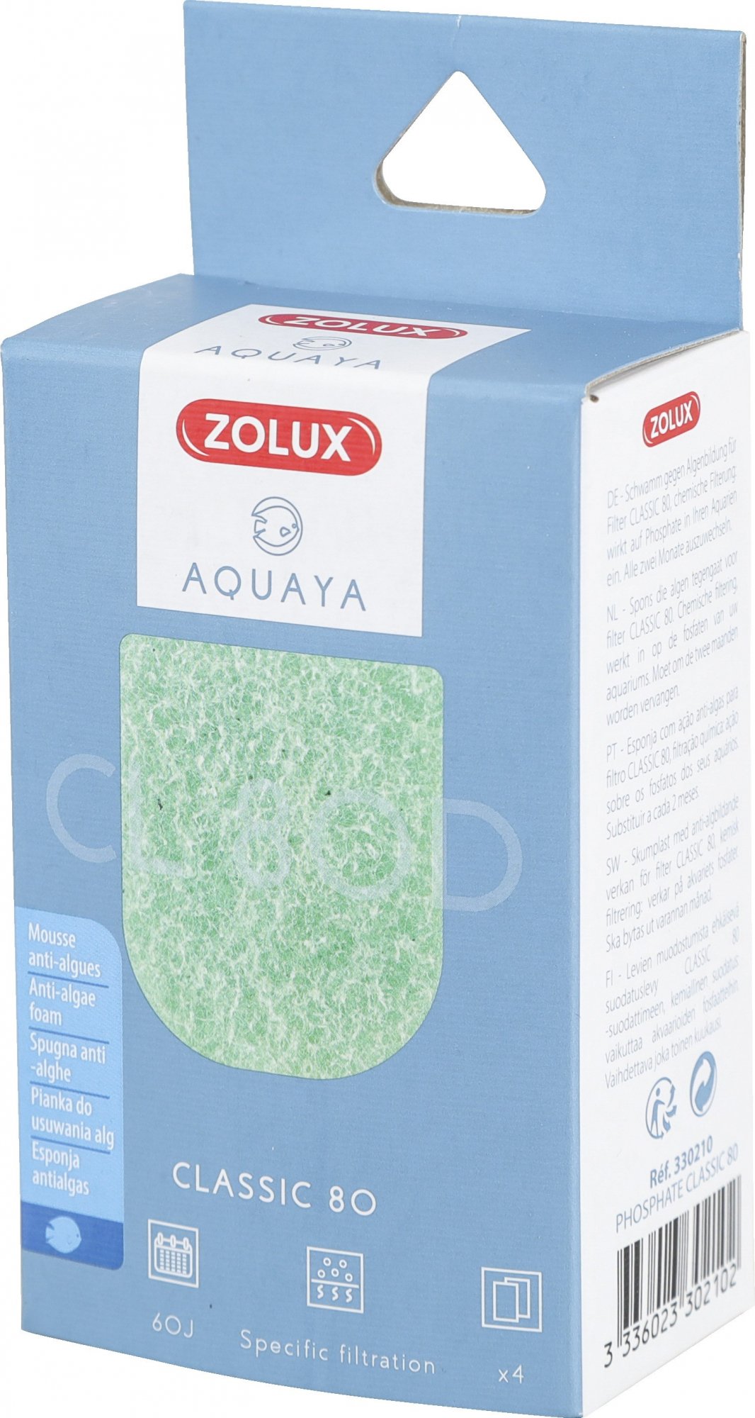 Esponja antifosfatos para filtro Classic Aquaya