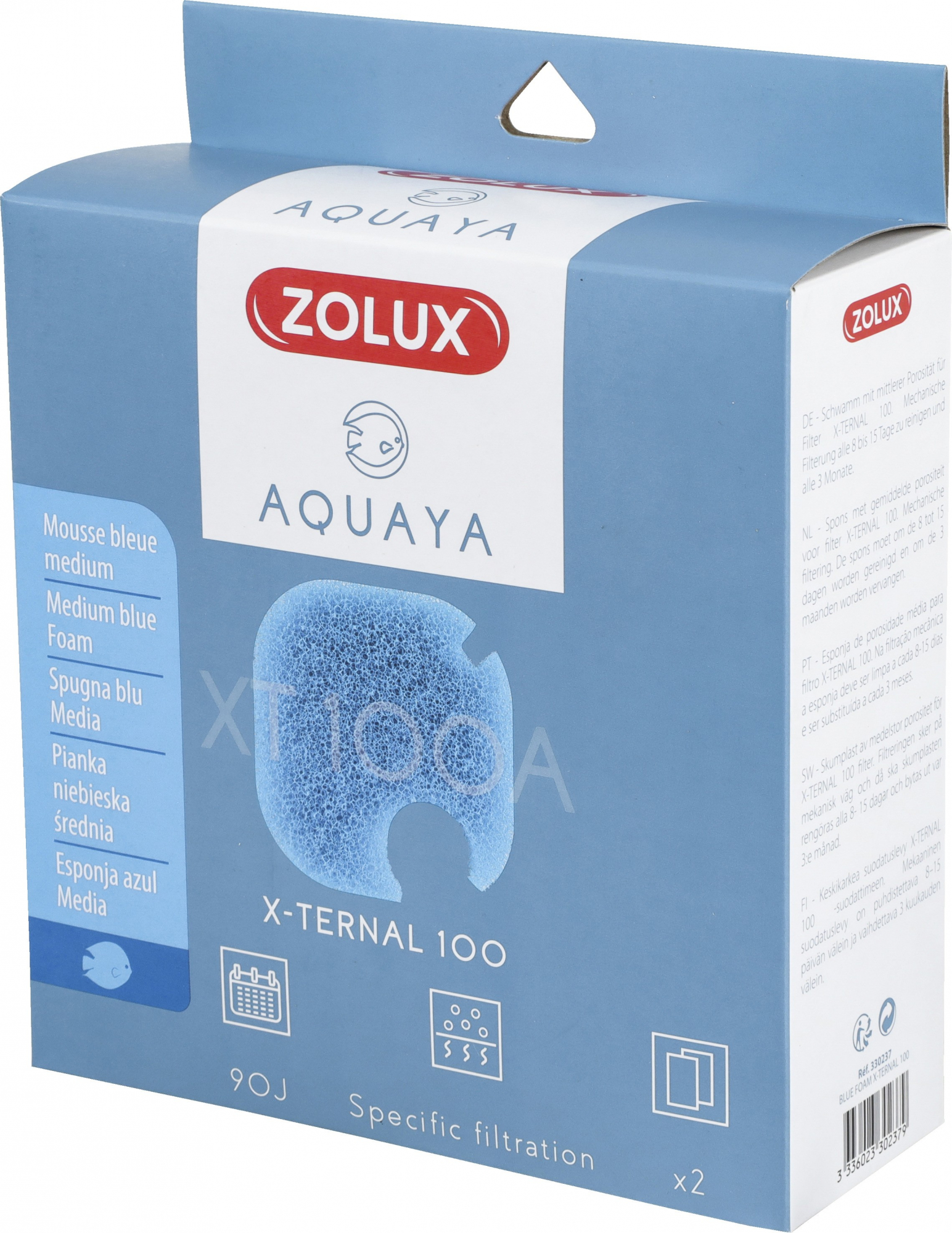 Espuma azul para o filtro Xternal Aquaya