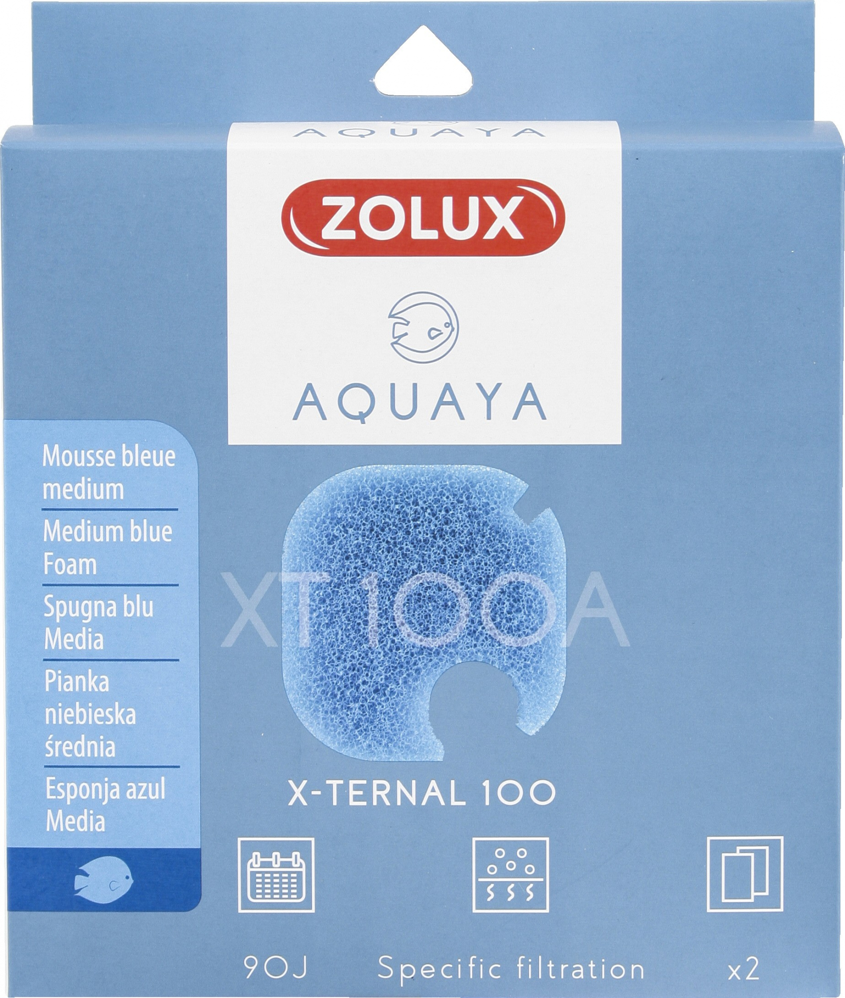 Blauer Schaum für Filter Xternal Aquaya