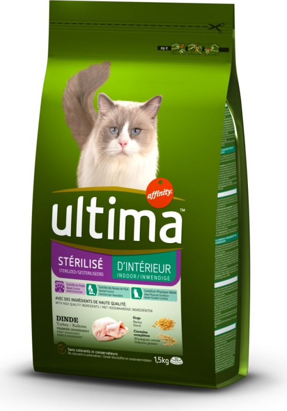 Affinity ULTIMA à la Dinde pour chat d'Intérieur Stérilisé
