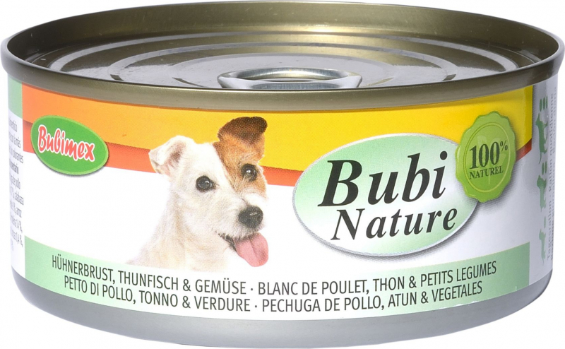 BUBIMEX Bubi Nature Nassfutter mit Hühnerbrust, Thunfisch &amp; kleines