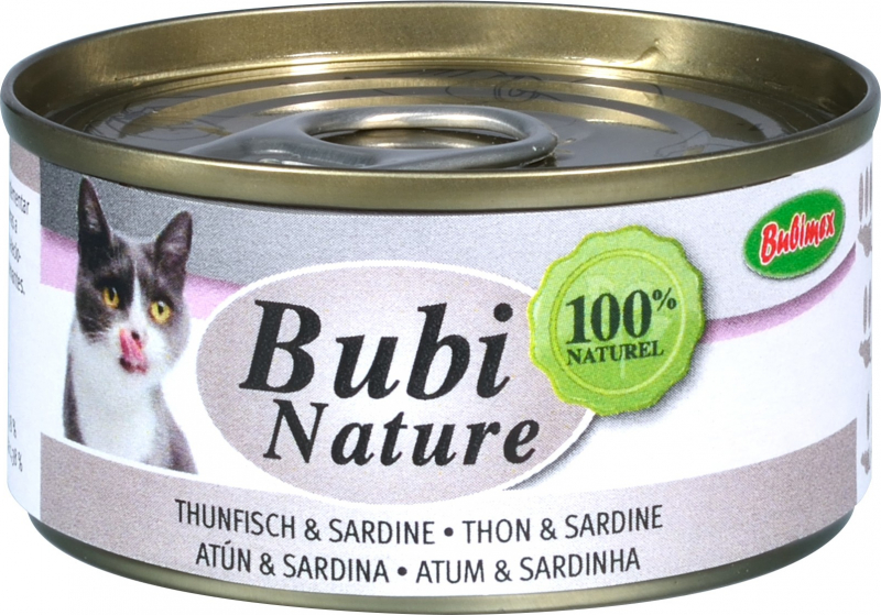BUBIMEX Bubi nature Comida húmeda para gatos Atún y Sardina