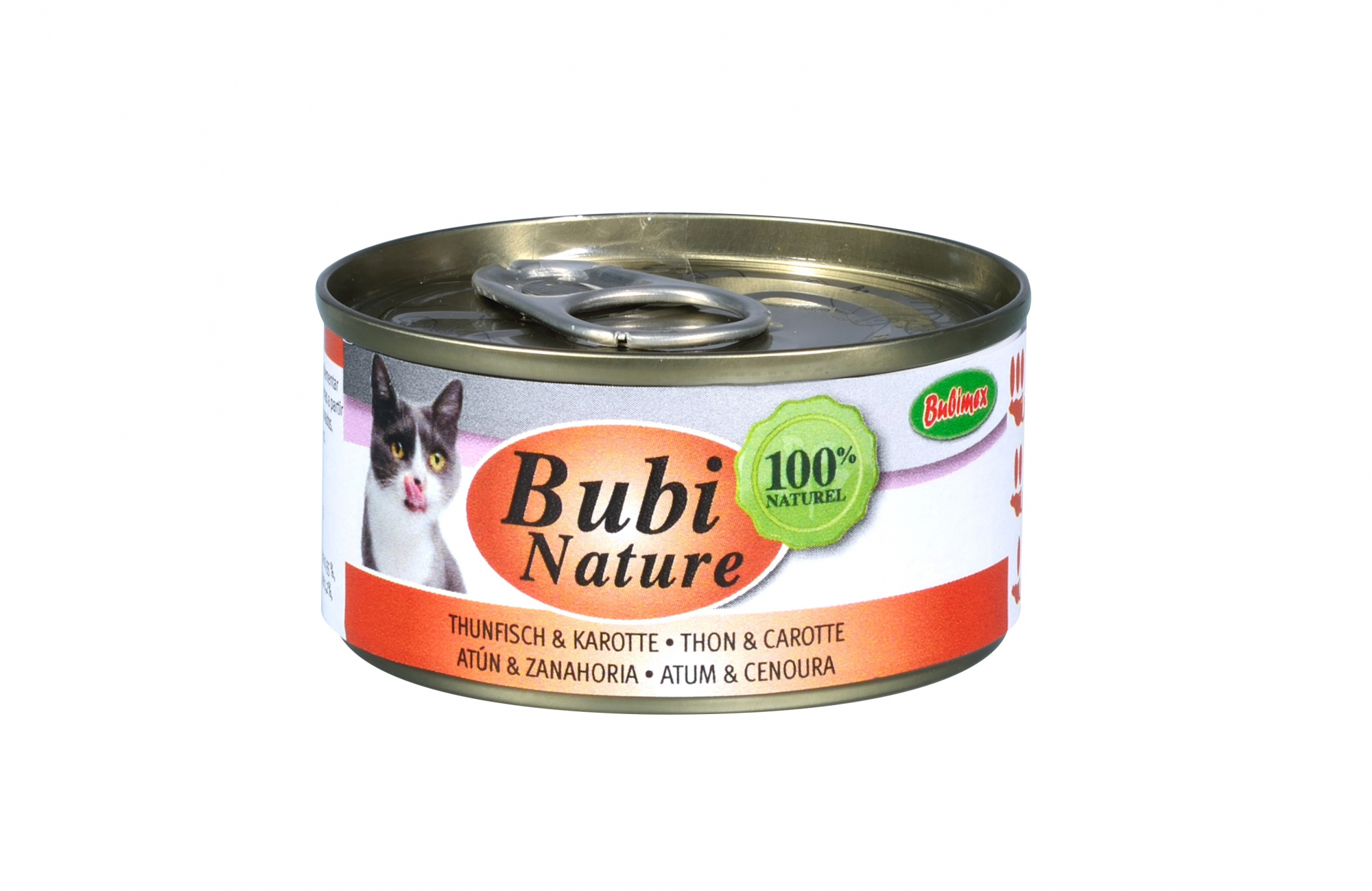BUBIMEX Bubi nature Comida húmeda para gatos Atún y Zanahorias