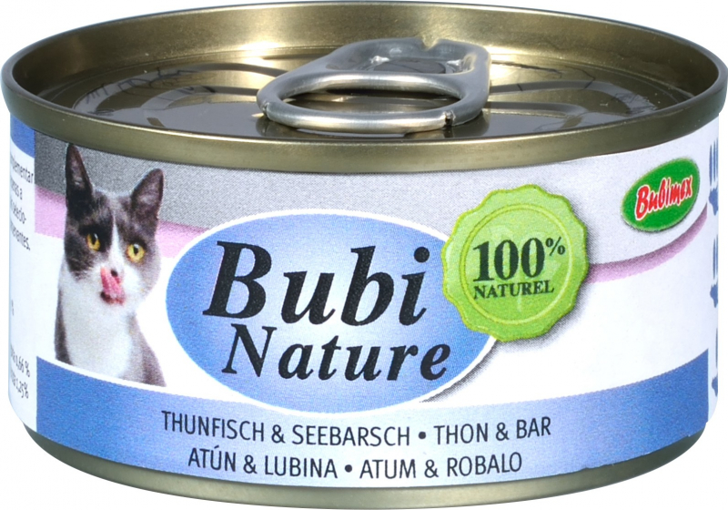 Natvoer BUBIMEX Bubi nature Tonijn & Zeebaars voor katten