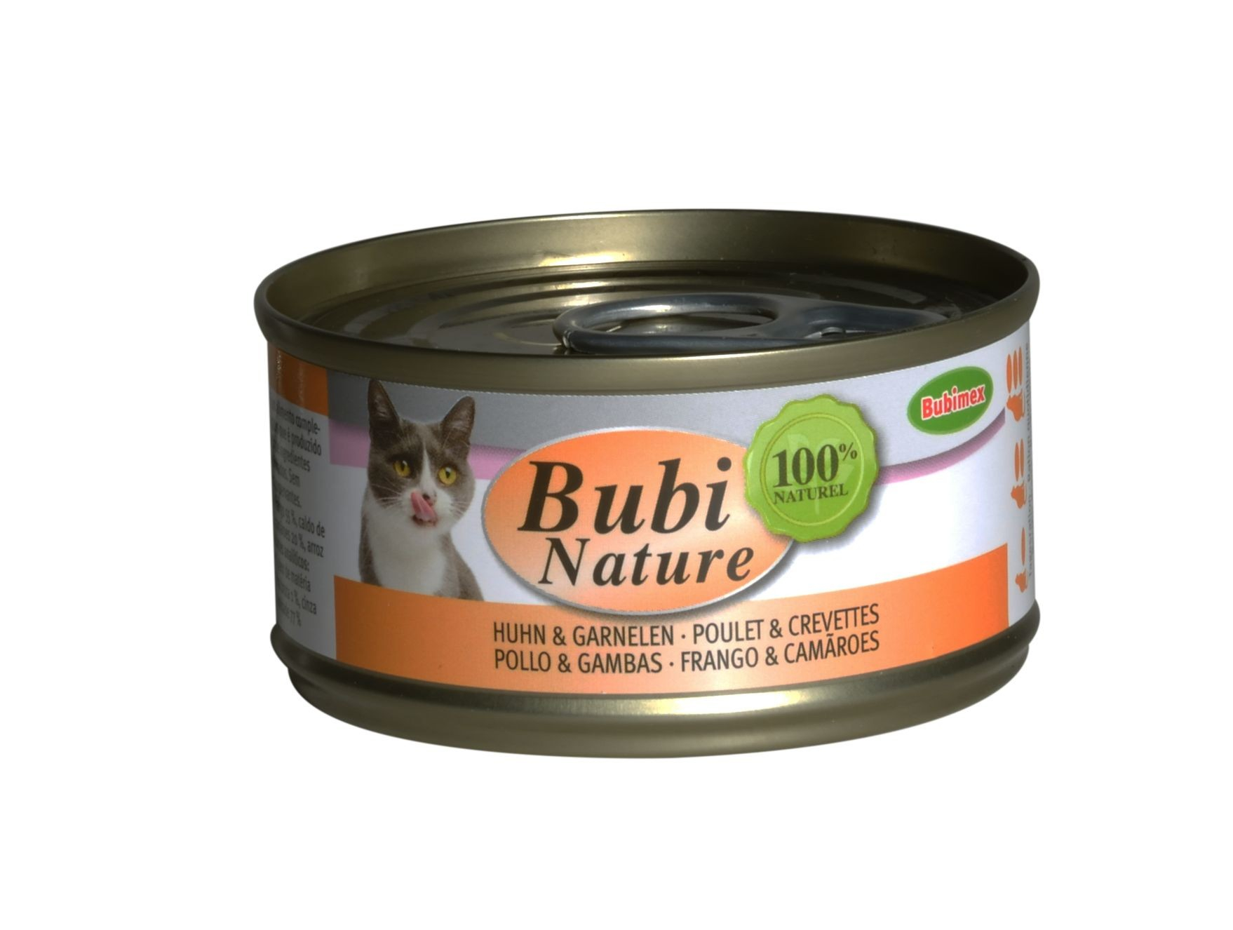 BUBIMEX Bubi Nature Nassfutter mit Huhn & Garnelen für Katzen