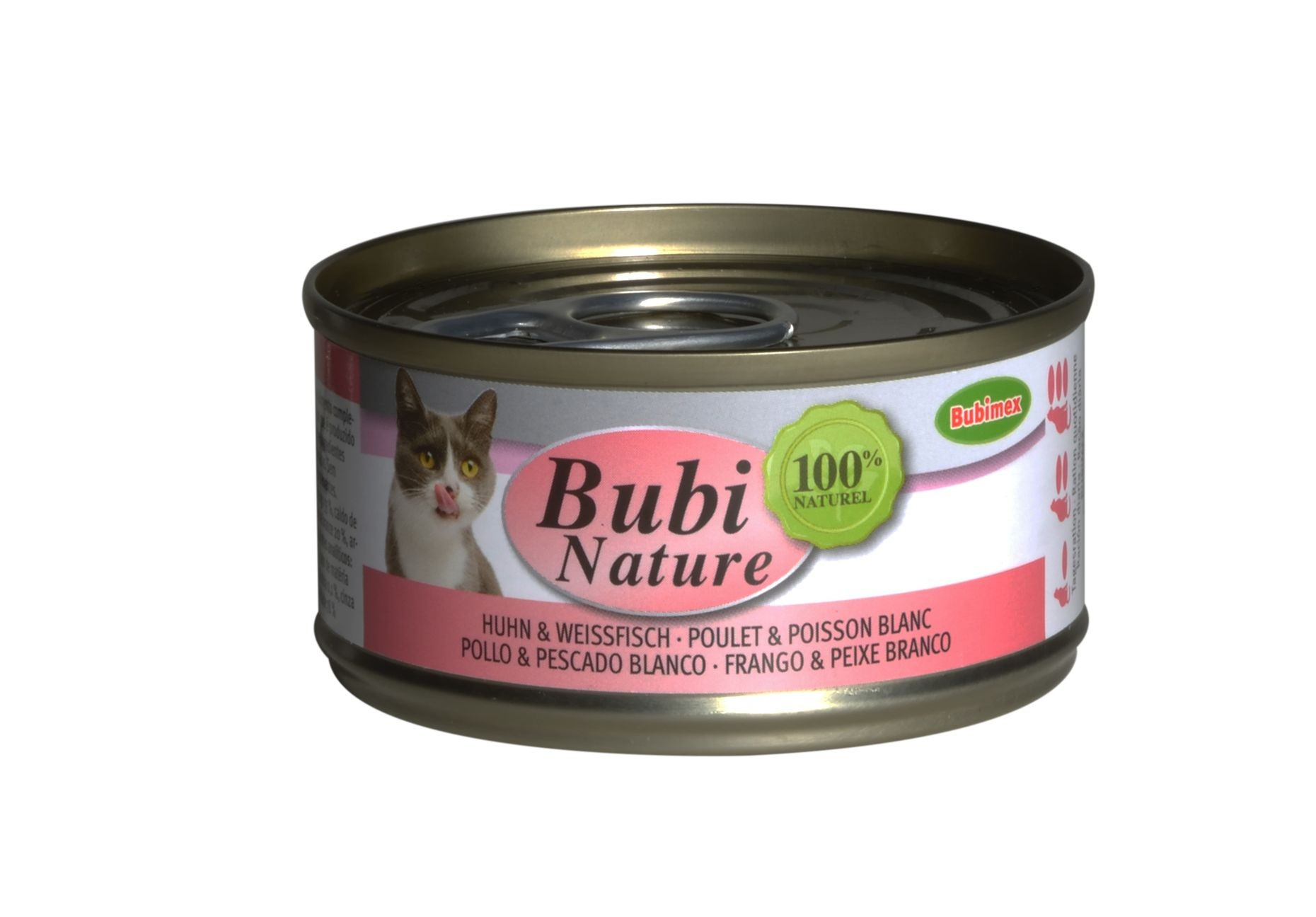 BUBIMEX Bubi Nature Nassfutter mit Huhn & Weißfisch für Katzen