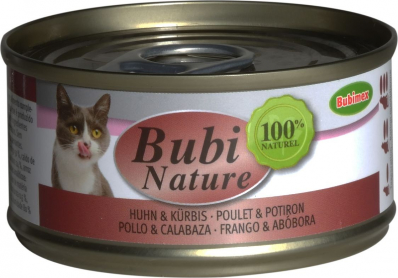 BUBIMEX Bubi Nature Nassfutter mit Huhn & Kürbis für Katzen