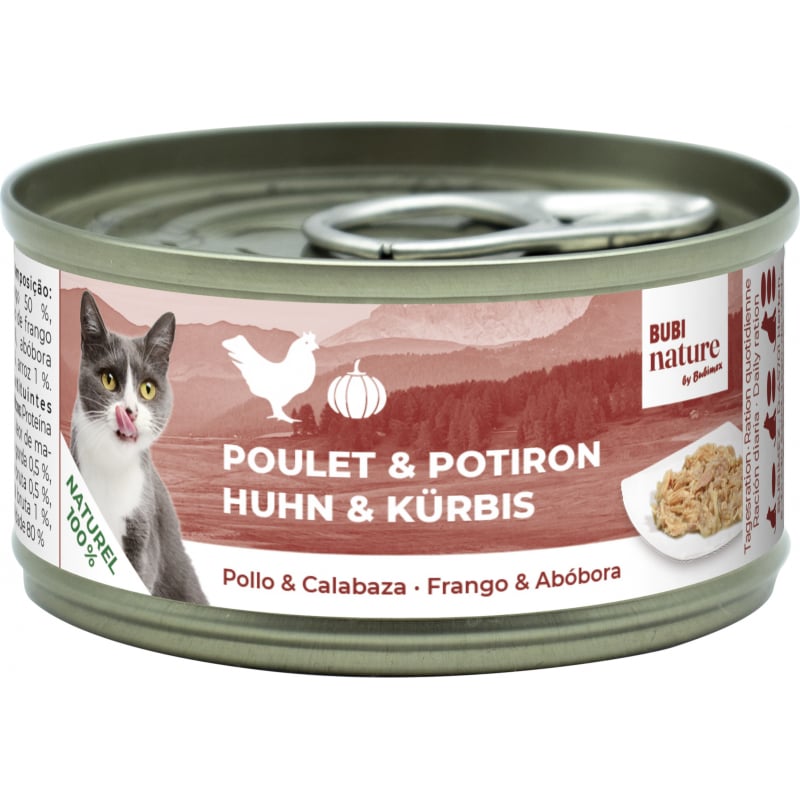 BUBIMEX Bubi Nature Nassfutter mit Huhn & Kürbis für Katzen