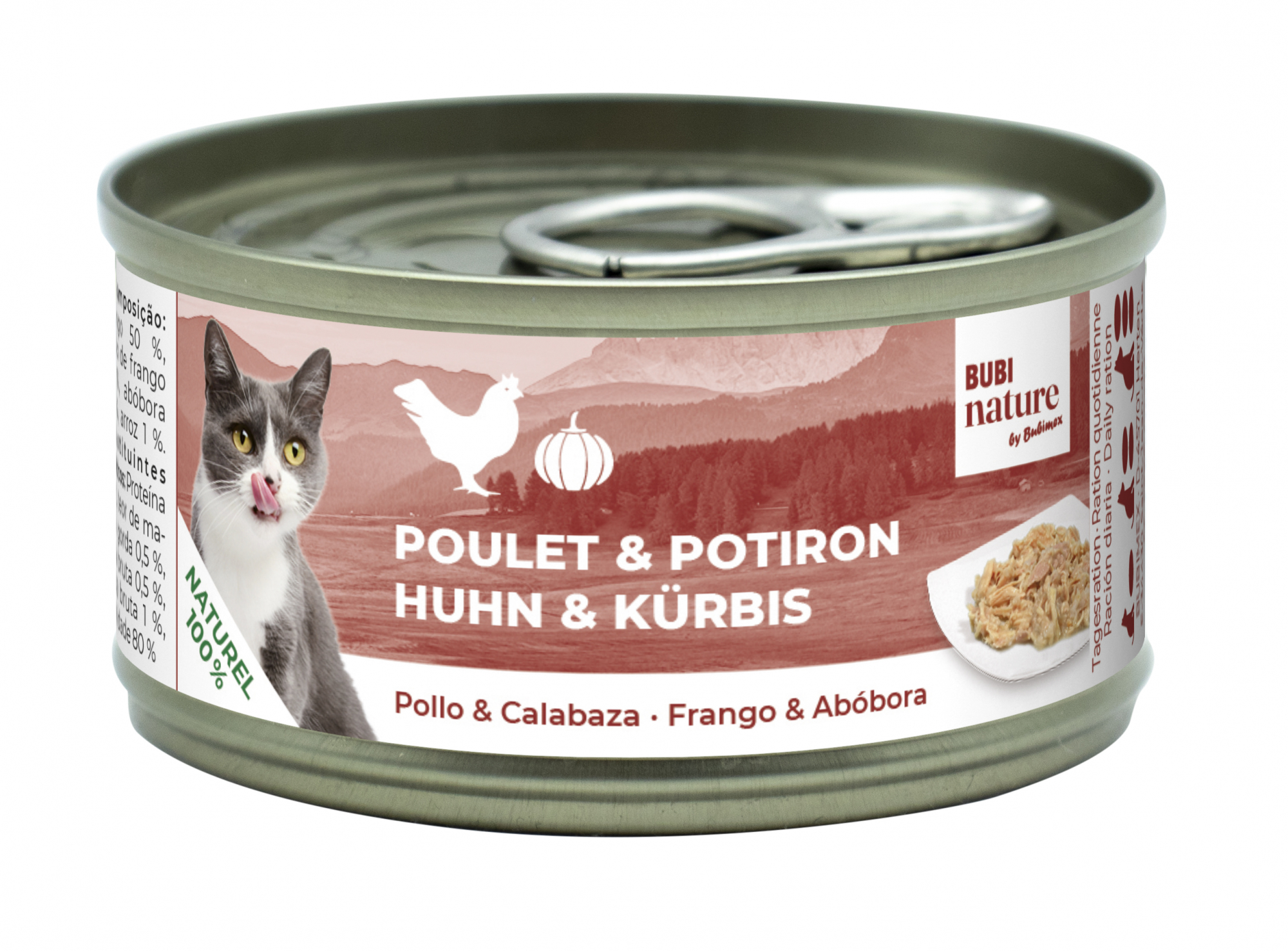 BUBIMEX Bubi Nature Nassfutter mit Huhn & Kürbis für Katzen