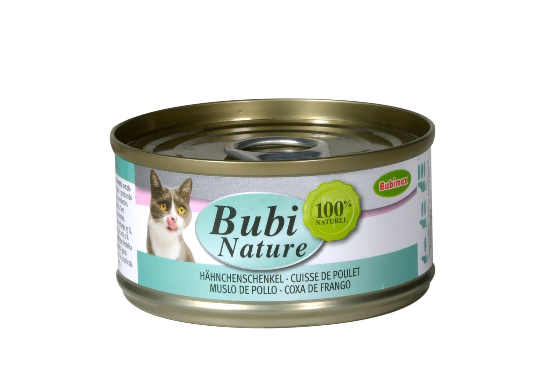 BUBIMEX Bubi Nature Nassfutter mit Hähnchenschenkel für Katzen