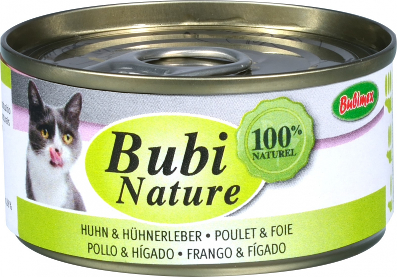 BUBIMEX Bubi nature Nassfutter mit Huhn & Leber für Katzen
