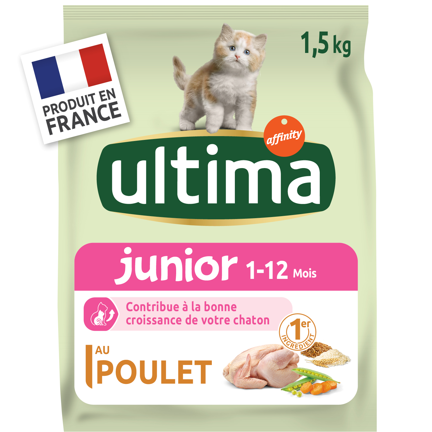 Affinity ULTIMA Stérilisé Junior de frango para gatinho