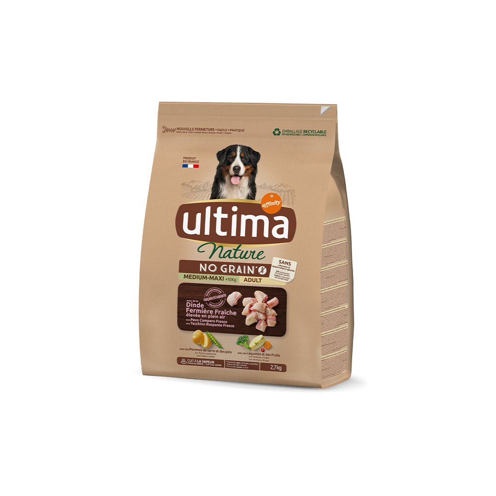 Affinity ULTIMA Nature Medium-Maxi com peru sem cereais para cães + 10 kg