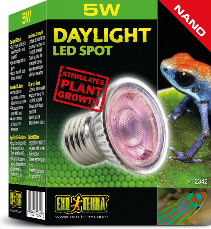 Eclairage terrarium Daylight LED Spot Nano 5W Exo Terra