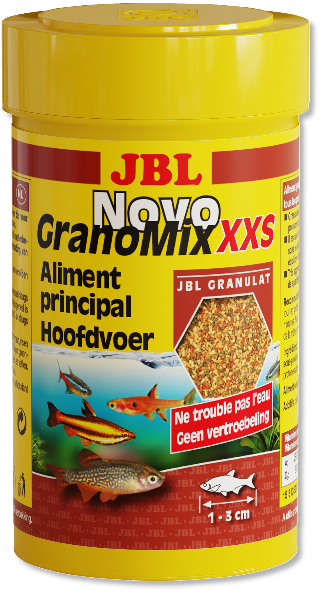 JBL NovoGranoMix XXS Grundnahrung für kleine Fische von 1 bis 3 cm
