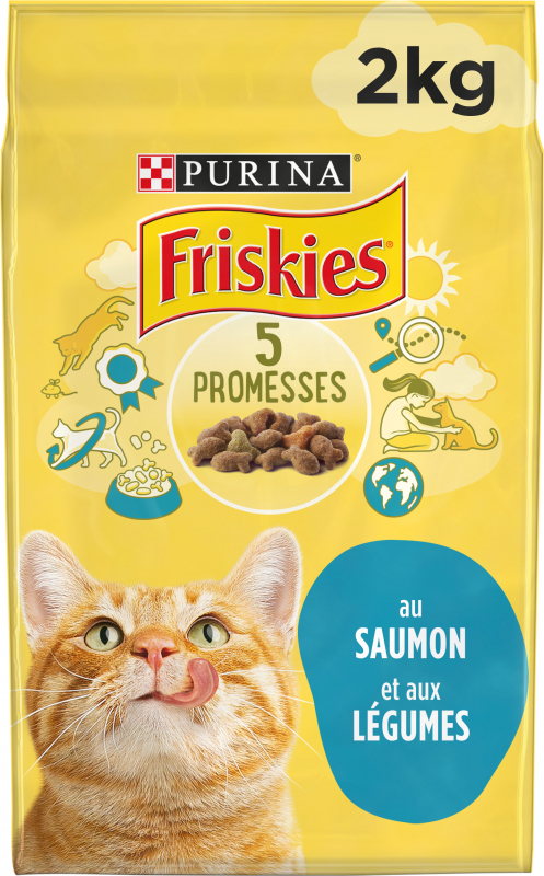 FRISKIES para gato de salmão e legumes