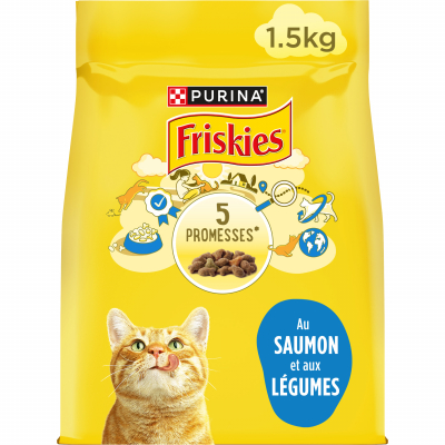 FRISKIES para gato de salmão e legumes