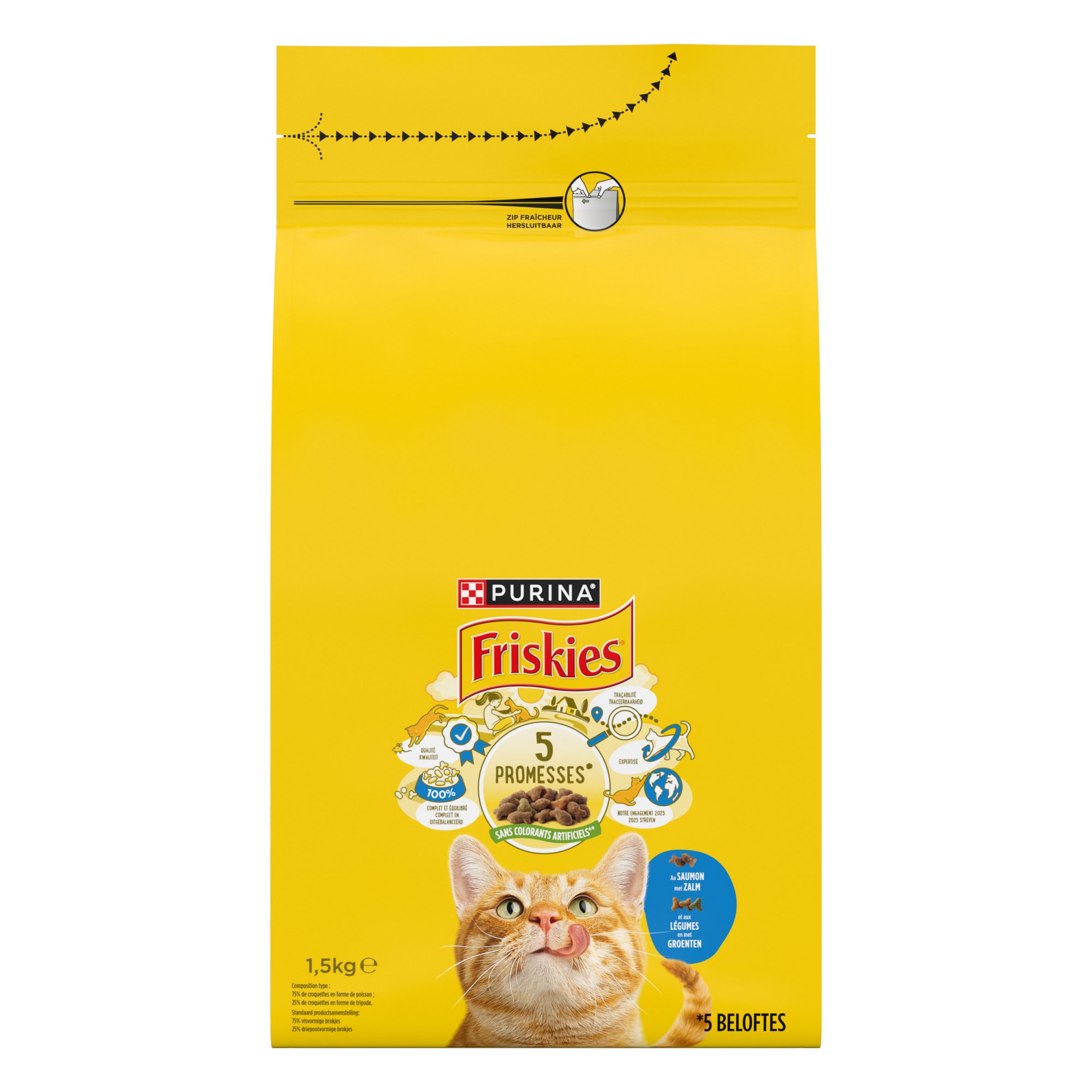 FRISKIES Mačka s lososom in zelenjavo