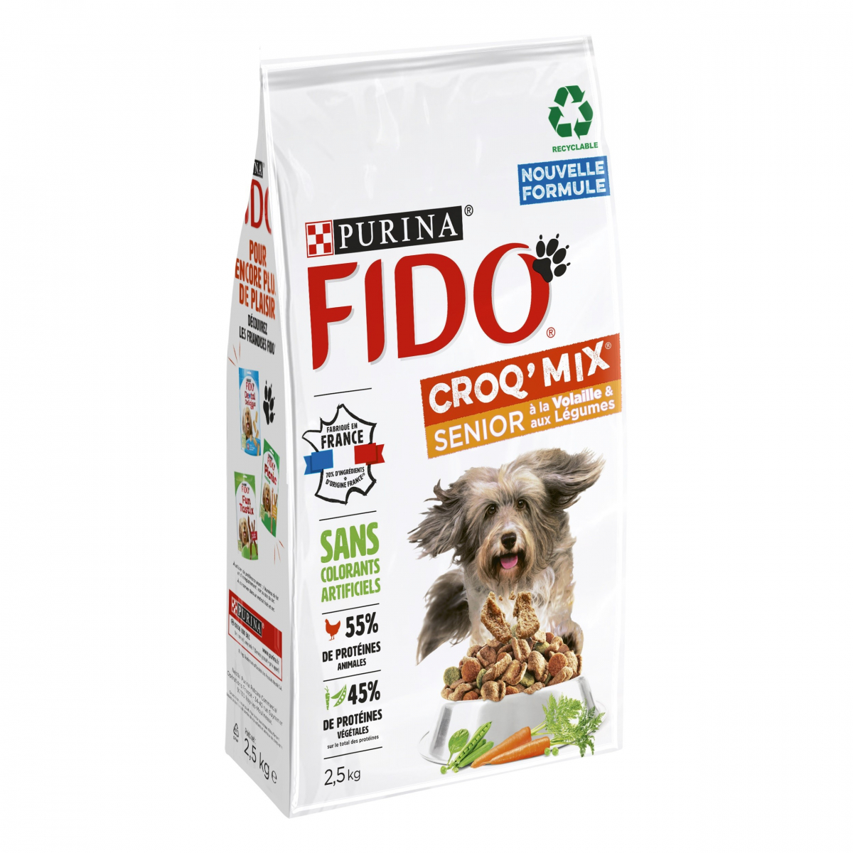 FIDO Croq Mix mit Geflügel und Gemüse für ältere Hunde