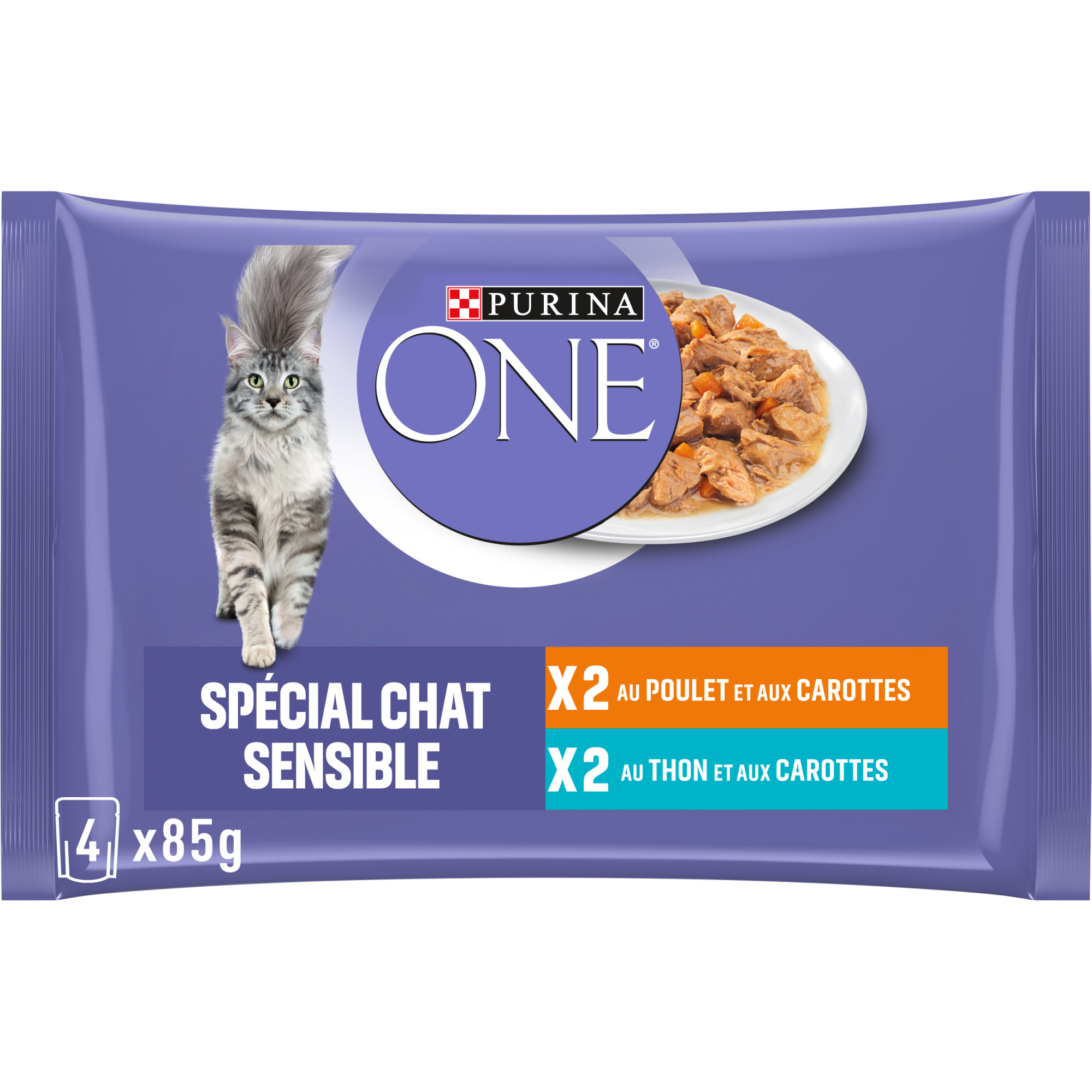 PURINA ONE gato sensível - 2 sabores