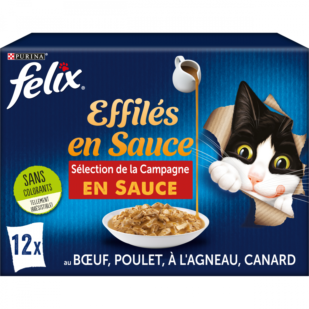 Felix Ptée pour Chat Effilés de la Mer et aux Viande, Les 44 Sachets de  100g : : Animalerie