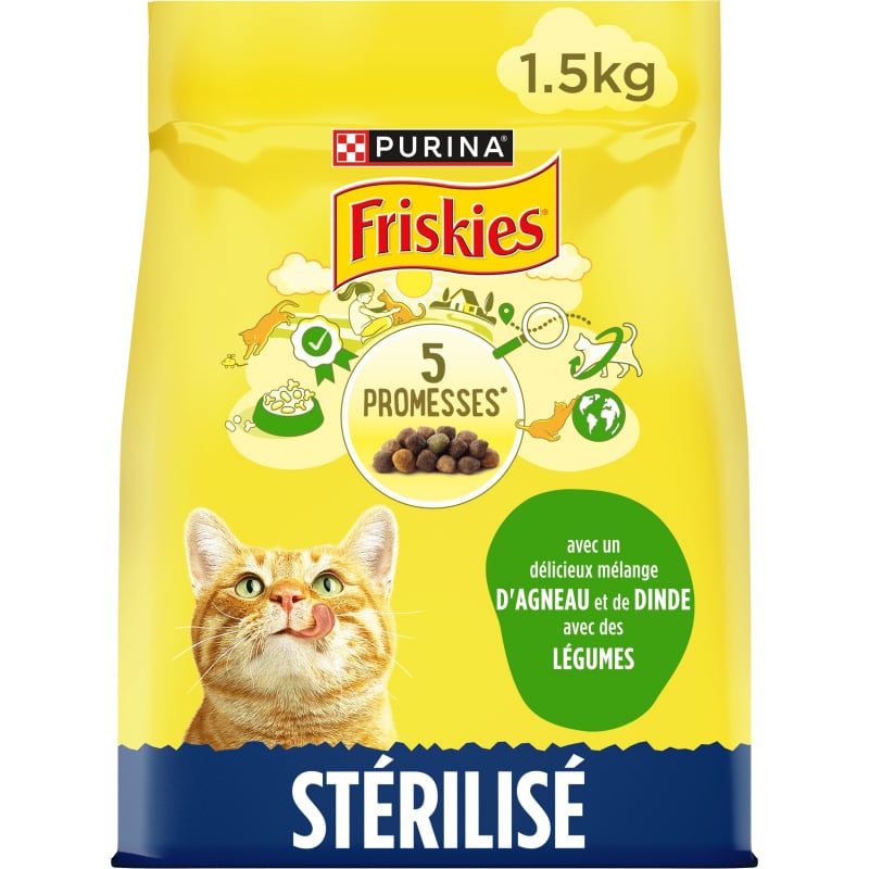 FRISKIES Gato esterilizado cordeiro e legumes