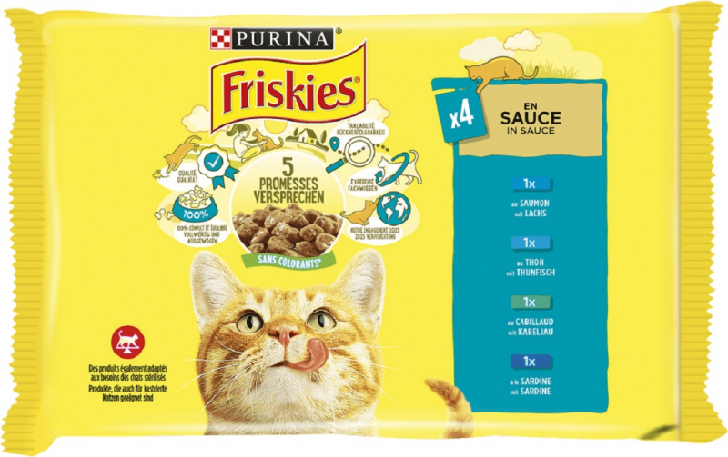 FRISKIES Paté de Peixe Gato & Vegetais em molho para gatos