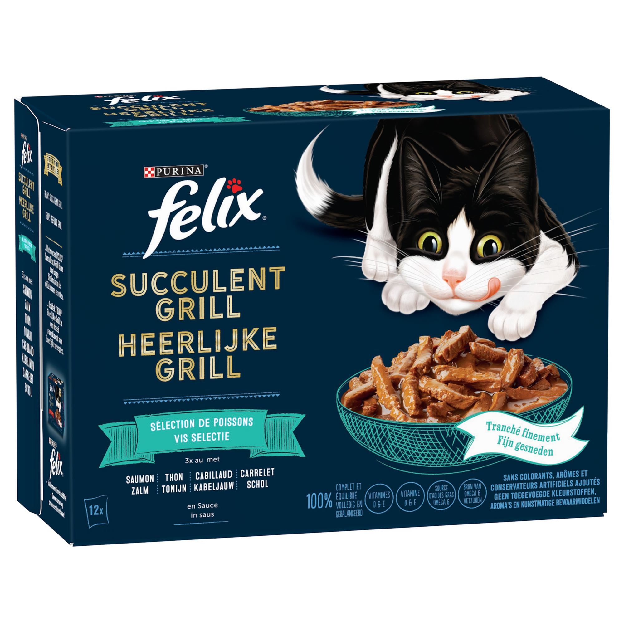 FELIX Succulent Grill pour chat - Poissons ou Viandes