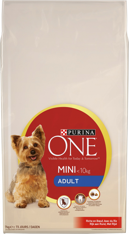PURINA ONE Mini mit Rindfleisch für kleine Hunde