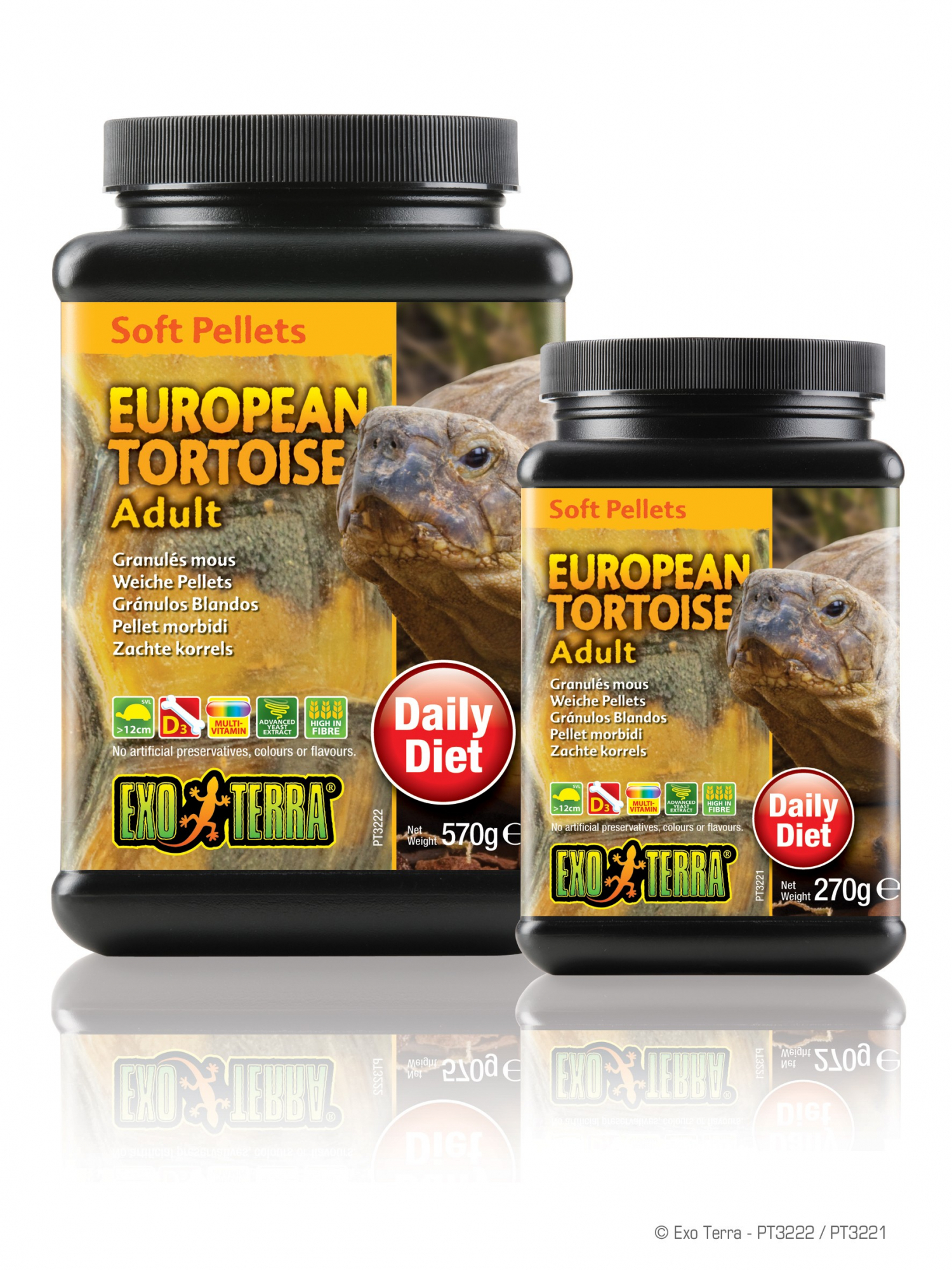 Exo Terra Weiche Pellets für Europäische Erwachsene Landschildkröten 270g