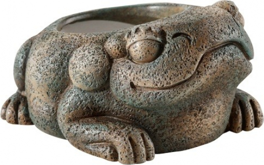 Bol à eau aztèque en forme de grenouille Exo Terra - 13x7x12
