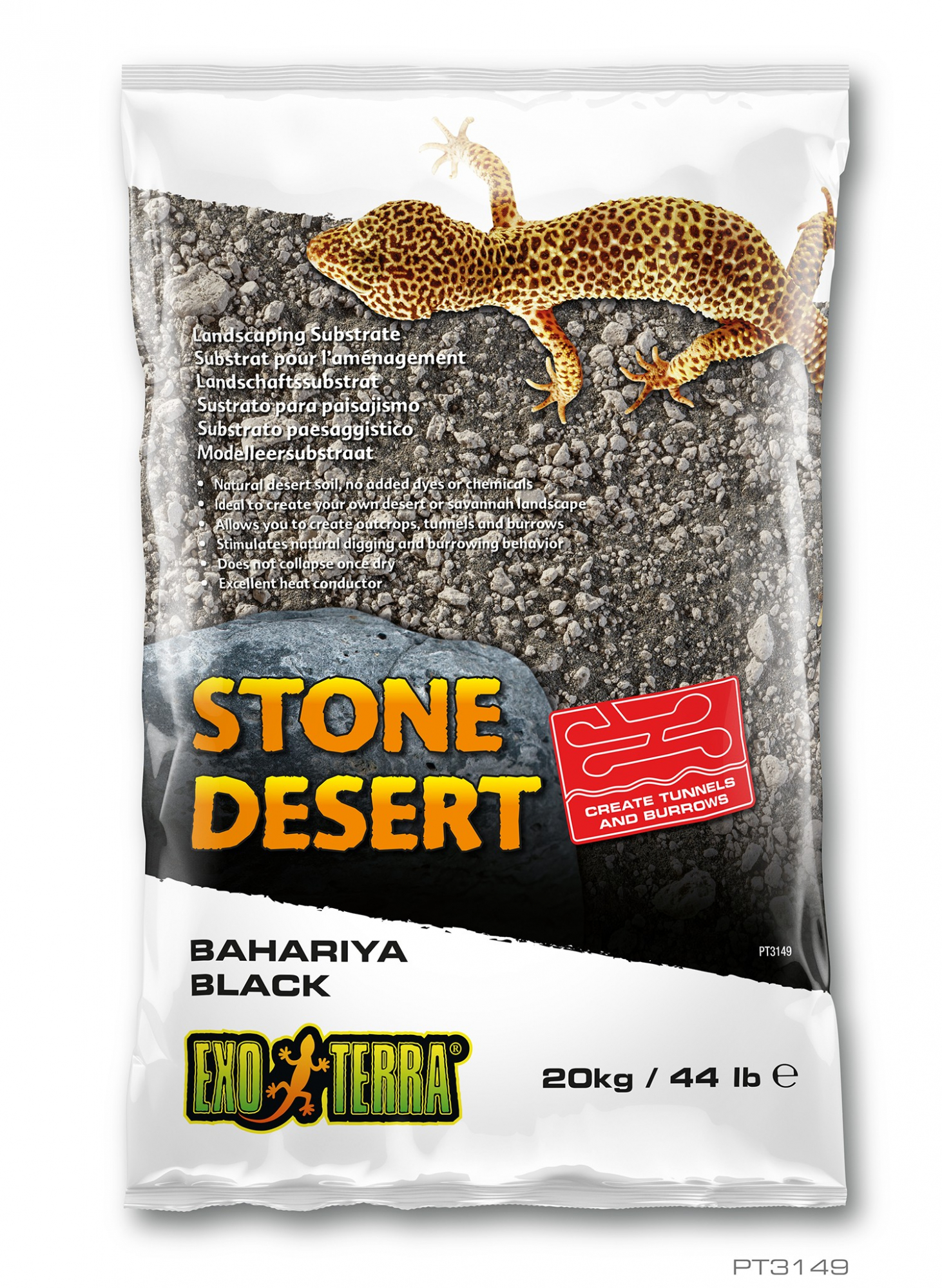 Sustrato natural Stone Desert Bahariya Black Exo Terra
