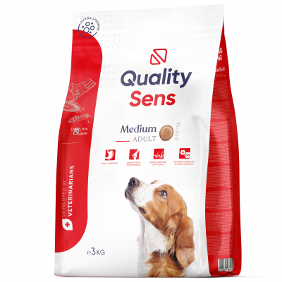 QUALITY SENS Medium Lamm Reis hochverdaulich für mittelgroße Hunde