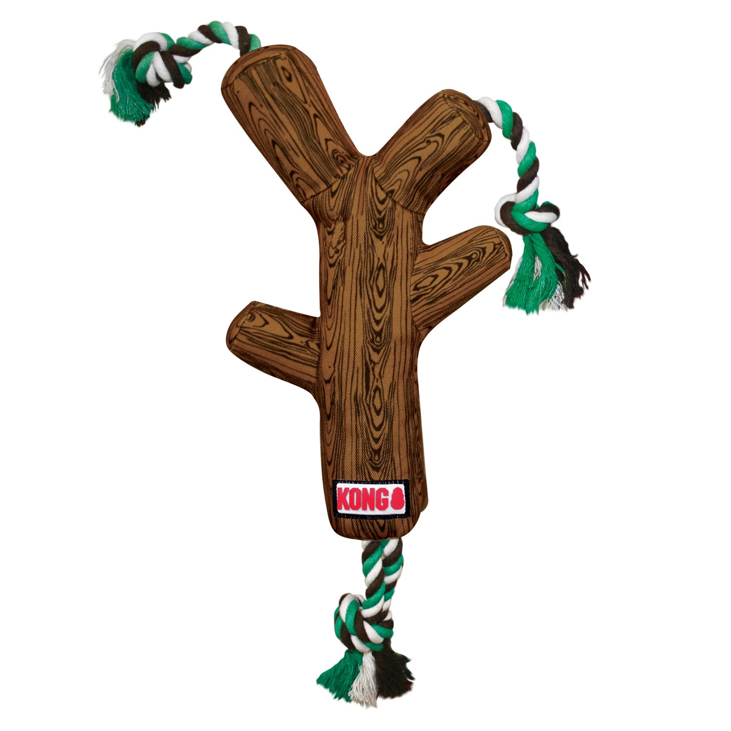KONG FetchStix - Brinquedo em forma de tronco com corda para cães
