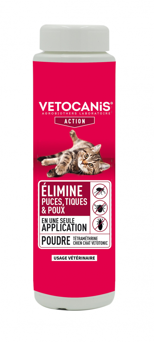 Vetocanis Poudre Action Anti Puces Et Anti Tiques Et Poux Pour Chat Et Chien