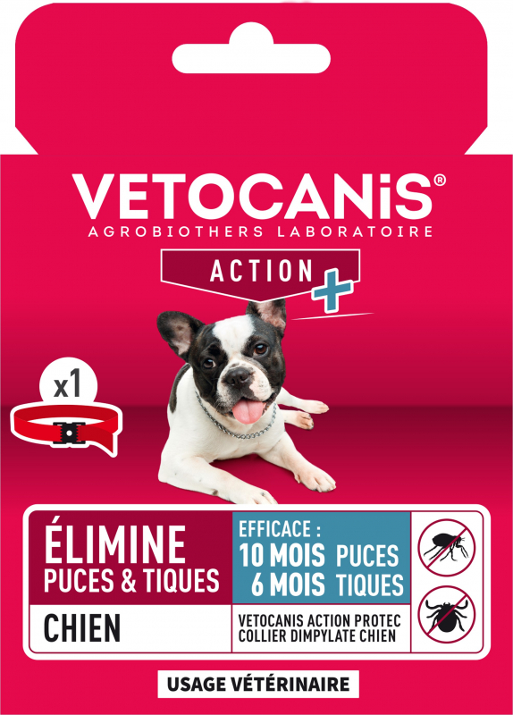 VETOCANIS Coleira Anti-parasitas para Pequeno Cão ACTION PLUS 10 Mês