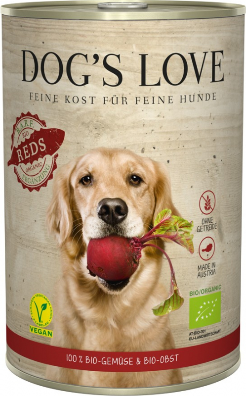 Dog's Love BIO Reds Frutas y verduras ecológicas para perros