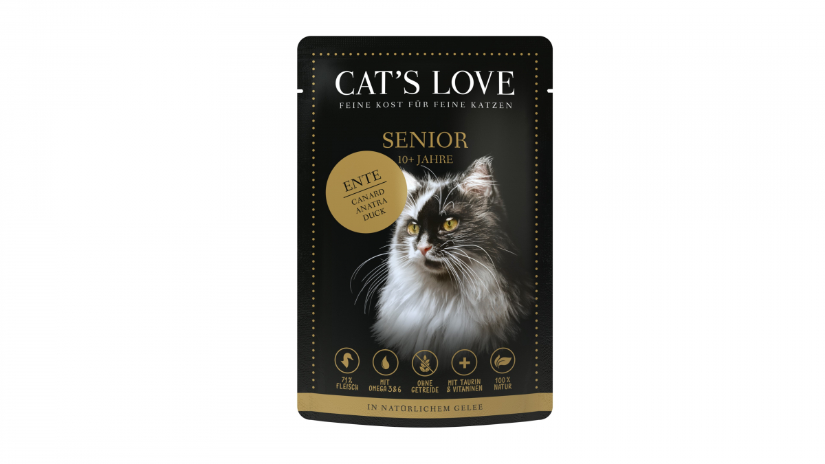 Pâtée CAT'S LOVE pour chat senior au canard - 85 g