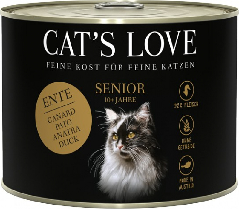 Paté CAT'S LOVE all'Anatra pasto completo per gatti senior