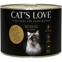 CAT'S LOVE Senior Comida húmeda para gatos mayores con Pato