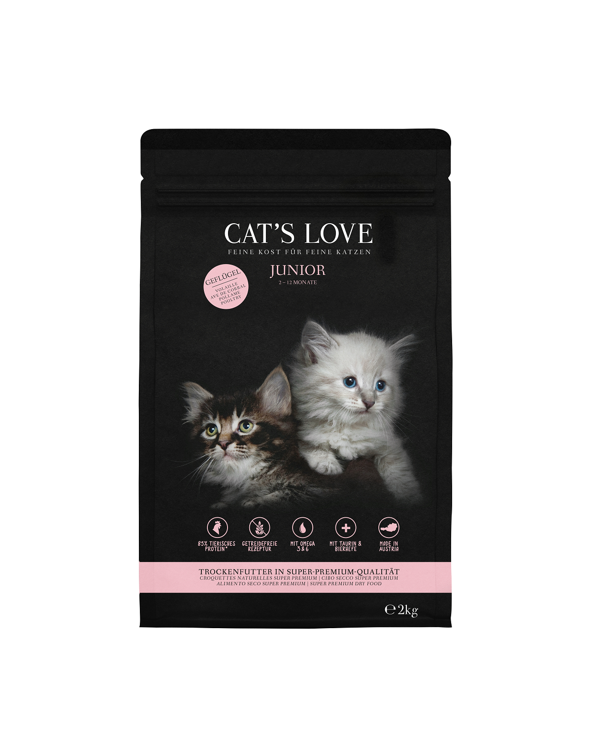 CAT'S LOVE Trockenfutter mit Geflügel für Kätzchen