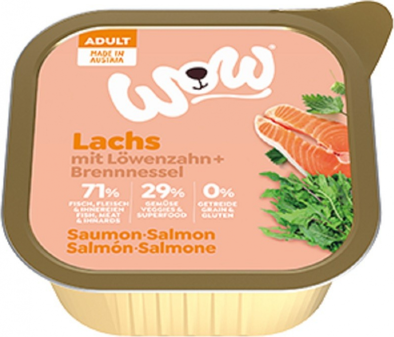 WOW! Comida húmida para cães adultos com salmão - 150g