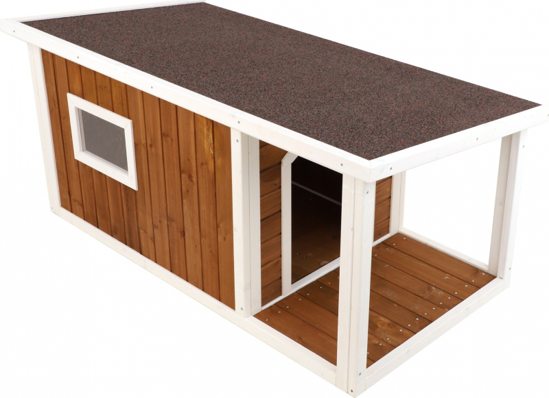 Niche pour chien à toit plat avec terrasse Zolia Nordic - 3 tailles disponibles