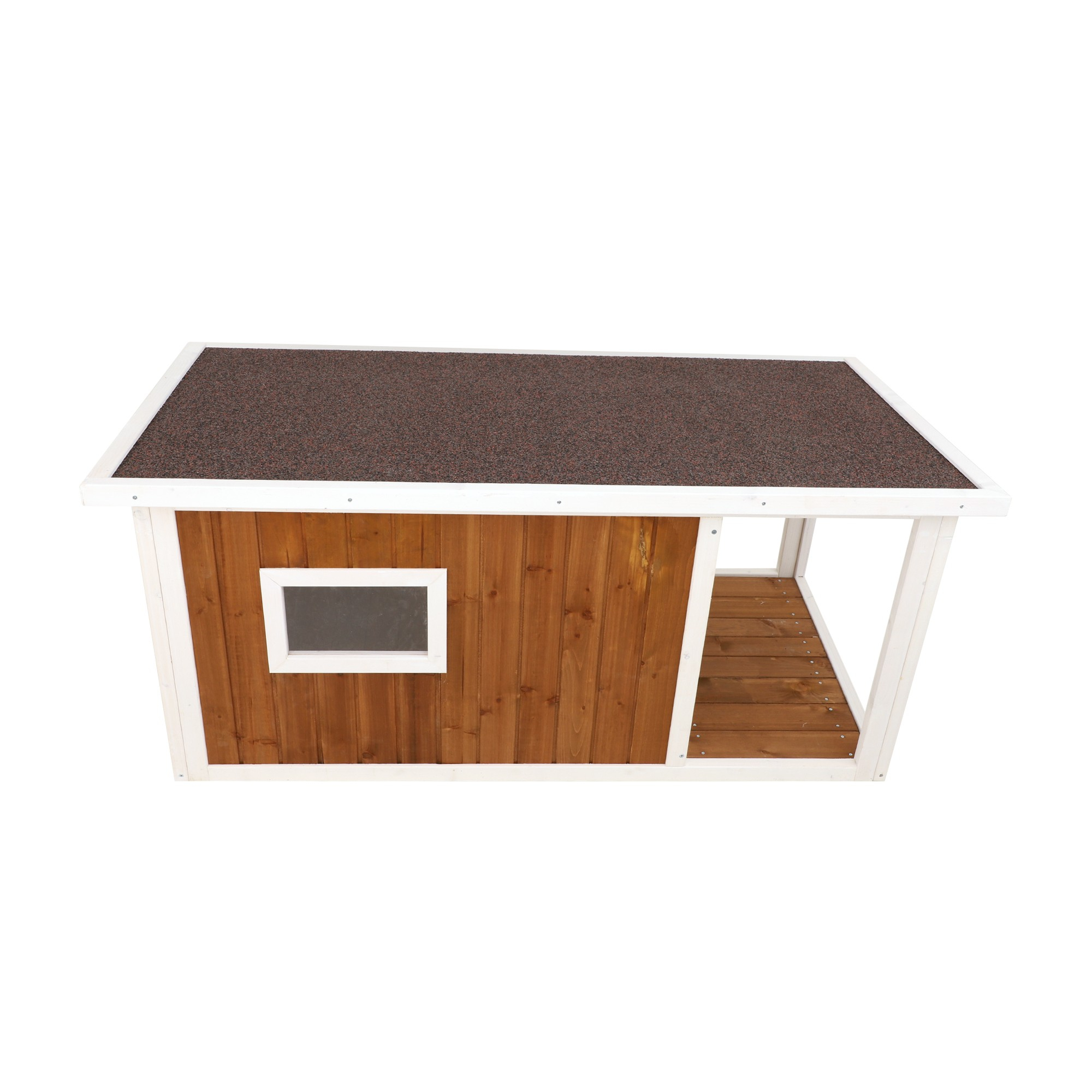 Caseta para perros con techo plano y terraza Zolia Nordic - 3 tamaños