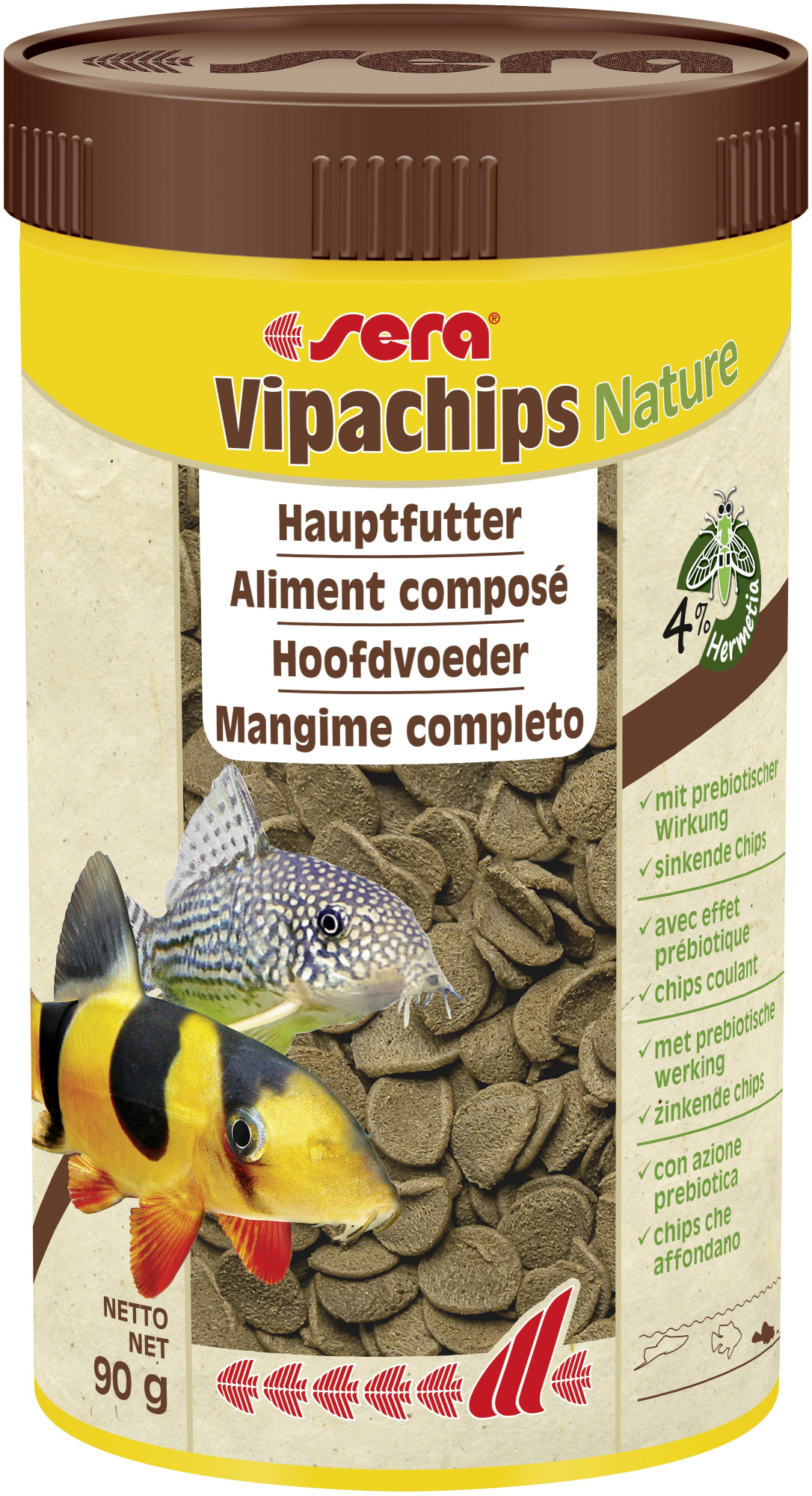 Sera Vipachips Nature Hauptfutter aus Chips für am Boden fressende Fische