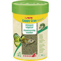 Sera Guppy Gran Nature alimento vegetal en gránulos para Guppys y otros vivíparos