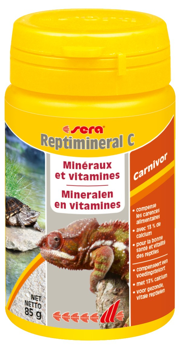 Sera Reptimineral C alimento complementario para todos los reptiles carnívoros