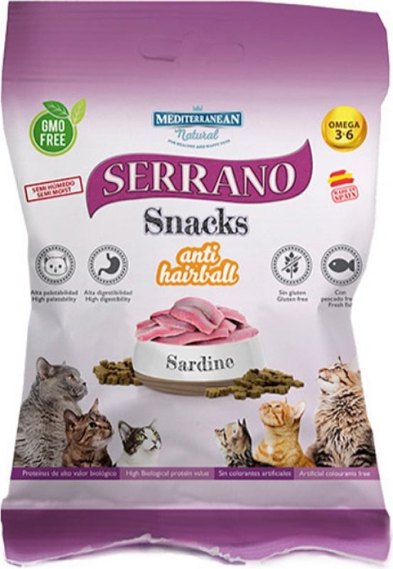 Serrano Snack Anti Hairball per gatti
