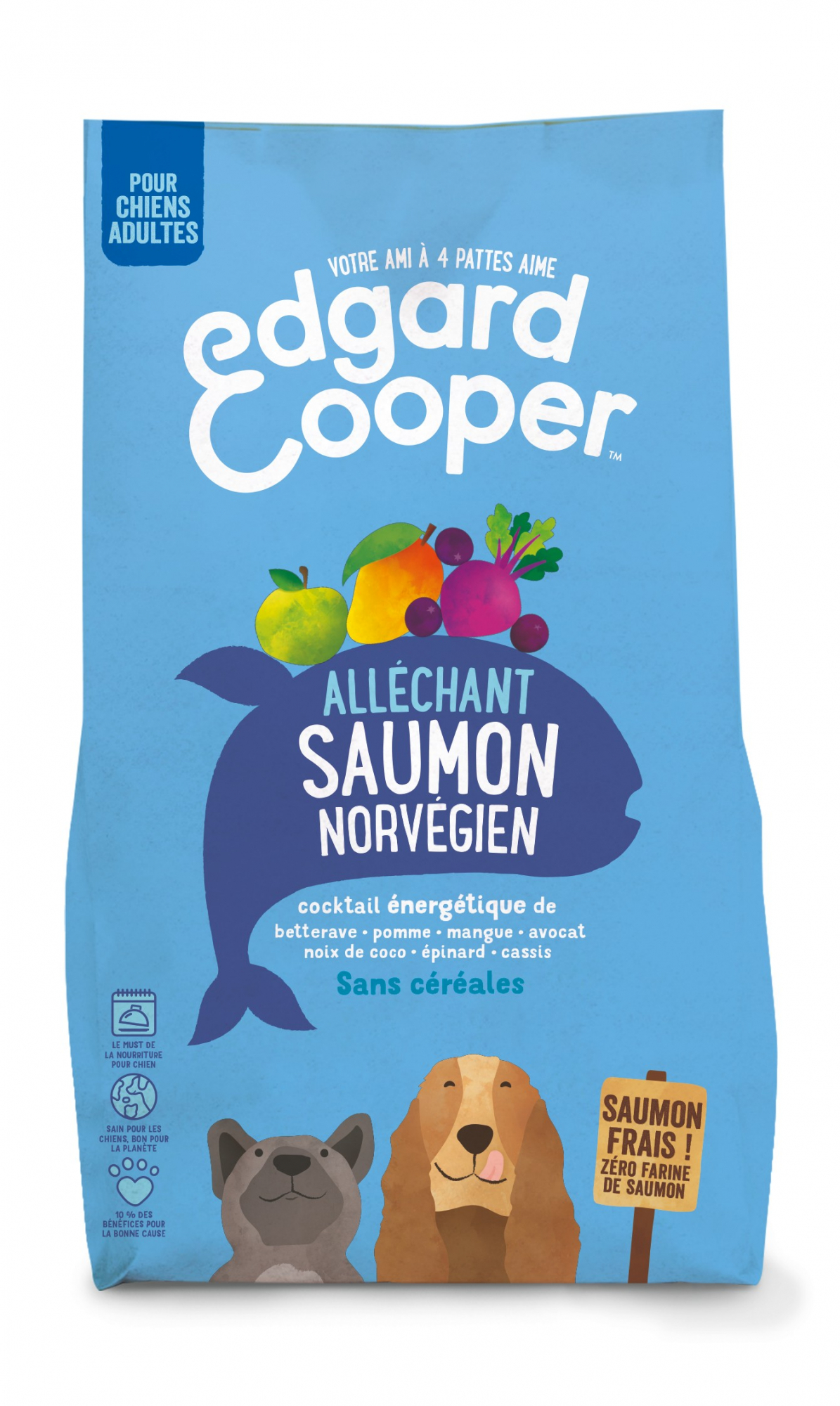Edgard & Cooper Salmão fresco sem cereais hipoalergénico para cães adultos